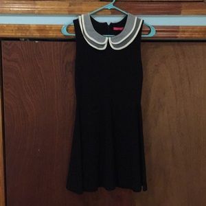 Black pinkyotto collared fit and flare dress
